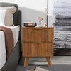Nightstand Mid Century Modern Bedside Table with 2 Drawers, Accent