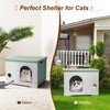 Plastic Cat House for Indoor Outdoor, Weatherproof Outside Cat House