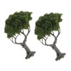 VILLFUL 2pcs Miniature Trees for Sand Table Models Durable Mini