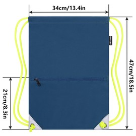 HOLYLUCK Drawstring Backpack Bag Sport Gym Sackpack, Petrol, One_Size, Sport