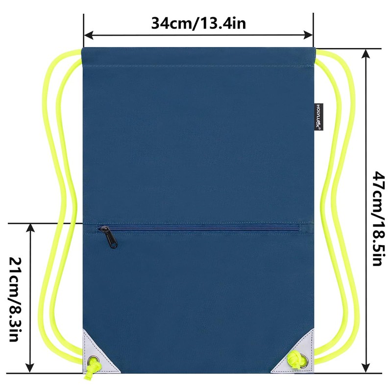 HOLYLUCK Drawstring Backpack Bag Sport Gym Sackpack, Petrol, One_Size, Sport