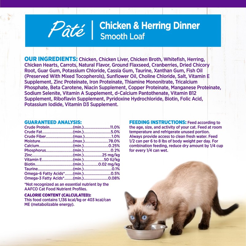 Wellness Complete Health Pate Adult Wet Cat Food, Natural, Protein-Rich,