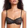 DotVol Women's Large Sizes Transparent Underwired Unlined Balconette Bra Lace
