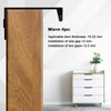 JIZZU 12 Pack Concealed Kitchen Door Handles, Black Cabinet Handles,