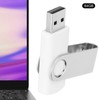 USB Flash Drive Candy White Rotatable Portable Storage Memory Stick