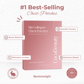 Bio-Collagen Chest Wrinkle Pads – Anti Wrinkle Patches for Décolleté – Overnight Wrinkle Patches for Smooth & Firm Skin (16 units)