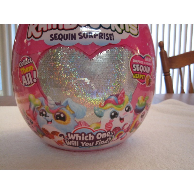 ZURU 2018 ZURU RAINBOCORNS SILVER SEQUIN SURPRISE YELLOW HORN--NEW--FAC