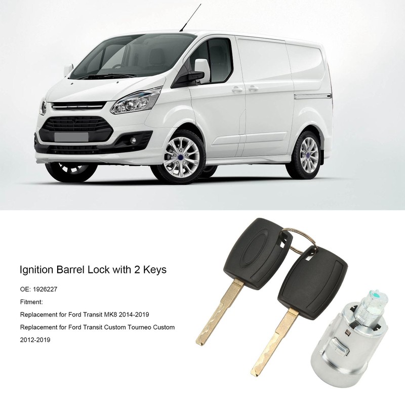 Ignition Barrel Lock with 2 Keys 1926227 Replacement for Ford