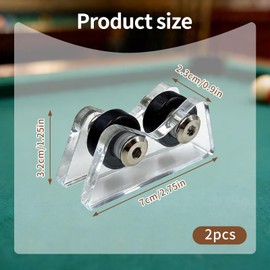 2Pcs Billiard Cue Straightness Checker, Portable and Accurate Pool Billiard Cue Snooker Club Roller Straightness Detector Checker, Essential Billiard Accessories for Snooker Clubs and Players