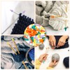 FRUHLING Pack of 50 Colourful Knitting Needles Point Protection Mesh
