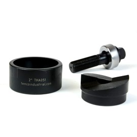 TEMCo TH0396-2 Conduit Hole Size Knockout Punch Unit with Manual Draw Stud – (2.42" – Actual Hole Size)