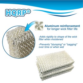 HQRP Humidifier Wick Filter (6-Pack) Compatible with Emerson MoistAIR 1205, 1211, 2412, HD500, HD6200, HD7002, HD7005, HD70020, HD70021, HD70050 Humidifier