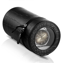 Single Watch Winder for Automatic Watches – Silent Motor, Battery and AC Adapter Powered, 2 Rotating Modes, Portable Watch Winders with Acrylic Window – Automatic Watch Winder Box for Men & Women