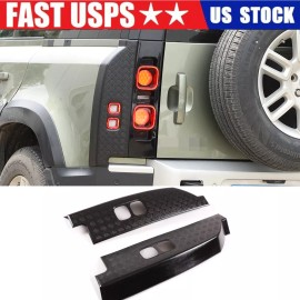 carcartrim-2022 Gloss Black ABS Rear Tail Light Cover Trim For Land Rover Defender 90 110 2020+