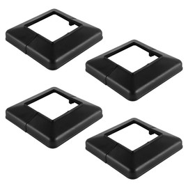 Laroal 4PCS Post Base Cover Guardrail Foot Cover Decorative Railing Cover for Stair Handrail Fence -100x100mm