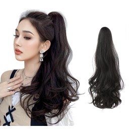 GAIBMAX - Extensiones de cola de caballo para mujer cabello aspecto natural, coleta postiza de fibras de alta calidad con pinza de garra...           