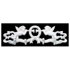 B&P Lamp® 15" Iron Coat Hanger, Angels, White Enamel Finish