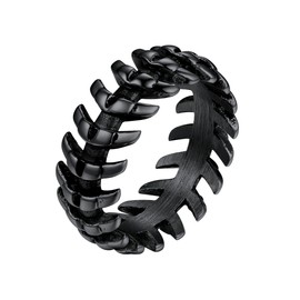 U7 Snake Ring Men's Vintage Snake Bone Ring Statement Ring Stainless Steel Cool Hip Hop Roker Rings Finger Ring Fashion Jewellery Accessory for Men Boys, Stainless Steel