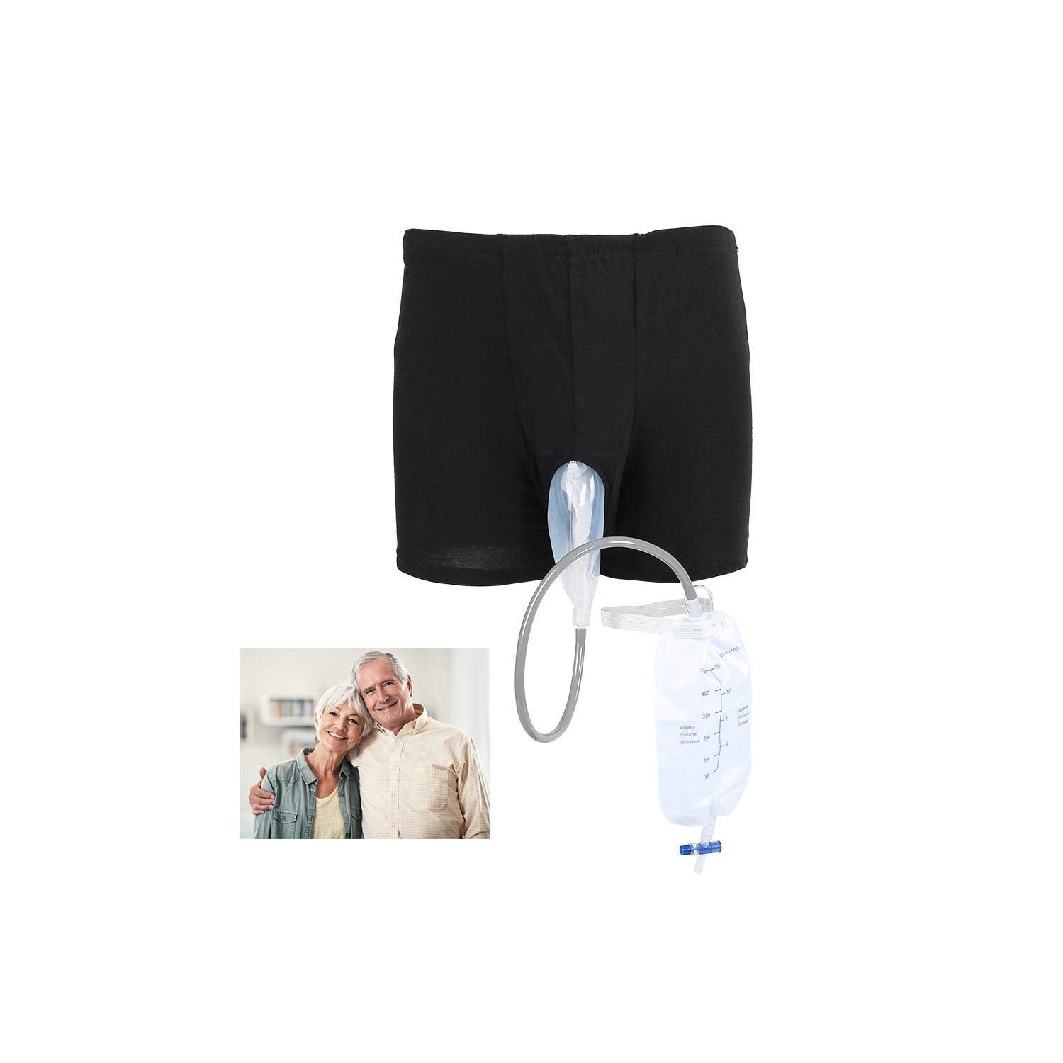 Urine Bag, Wearable Incontinence Pants for Men Urinal System with