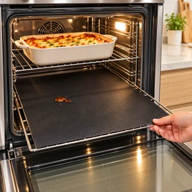 Reusable Nonstick Oven Liner Mat, PTFE Fiberglass Heat Resistant Protector for Ovens and Grills