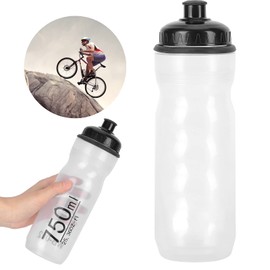 Sports Water Bottles 750ml Clear Water Bottle Leakproof Water Jug Silicone Bicycle Kettle for Outdoor Hiking Camping Running Reusable Water Bottle