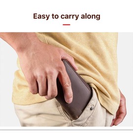 Watch Case, Leather Watch Box Case - Genuine Leather Watch Travel Case for Men and Women, Watch Box For Men,Watch Carrying Case,Watch Display Case Organizer (Dark Coffee)