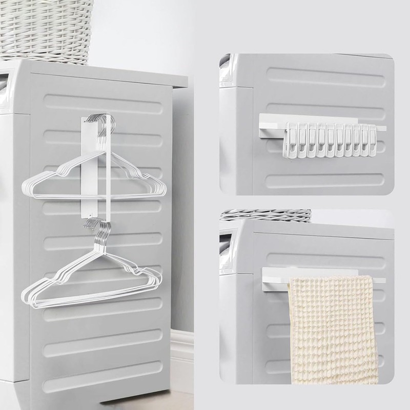 QINGQIU Towel Hanger, Magnet, Towel Rack, Refrigerator, Washing Machine, Towel