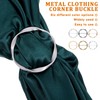 IANFAN 6 Pcs T-Shirt Tie Clips, Fashion Metal Circle Scarf