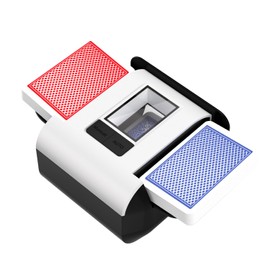 Automatic Card Shuffler with Dual Modes, Rechargeable 1-2 Deck Card Shuffle Machine, Low Noise Operation Card Shuffler for Poker, UNO, Blackjack, Skip-Bo, Phase 10