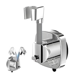 Shower Head Holder, No Drilling, Suction Cup, 120° Adjustable Shower Head Holders, Shower Head Holder, Hand Shower Holder