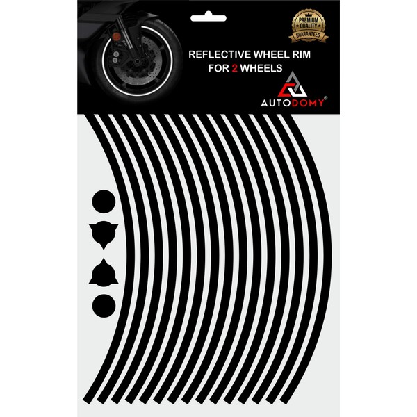 AUTODOMY Wheel Rim Sticker Reflective Complete Set for 2 Wheels