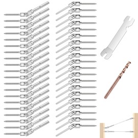 [Patent]CKE 40 Pack T316 Stainless Steel Invisible 180° Adjustable Right&Left Handed Thread Swage Lag Screws for Wood Post of 1/8" Angle Cable Railing Kit Deck Railing Hardware, DIY Wood Railing CR207