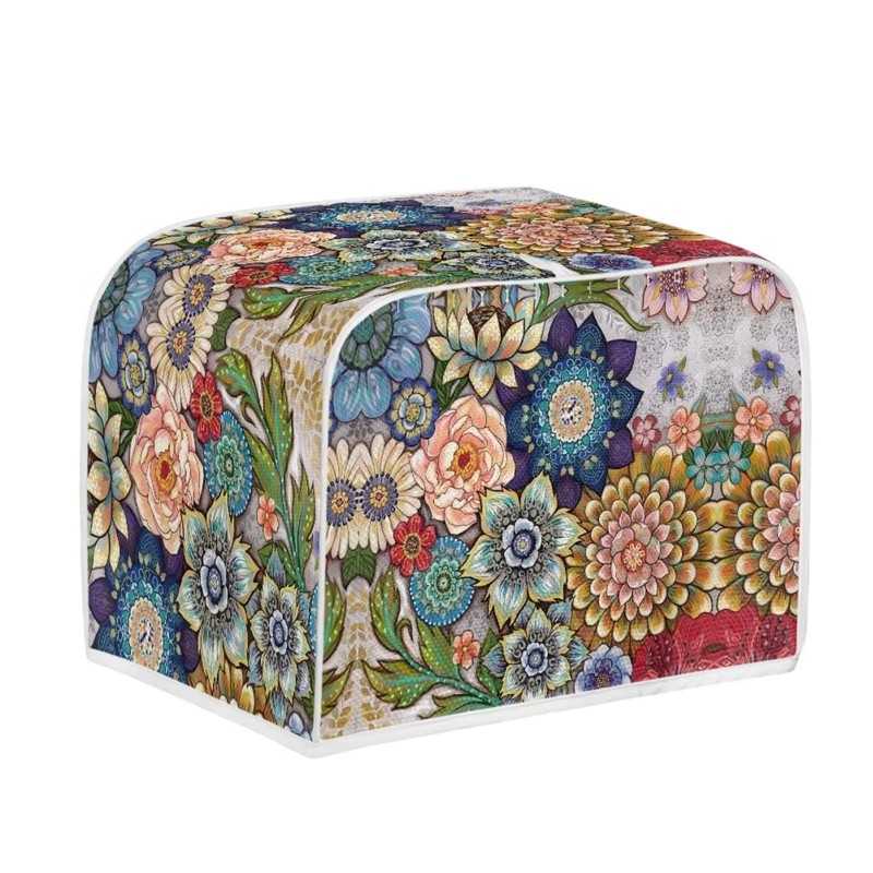 JEOCODY Bright Blossoms Toaster Covers 2 Slice Wide Slot Dustproof