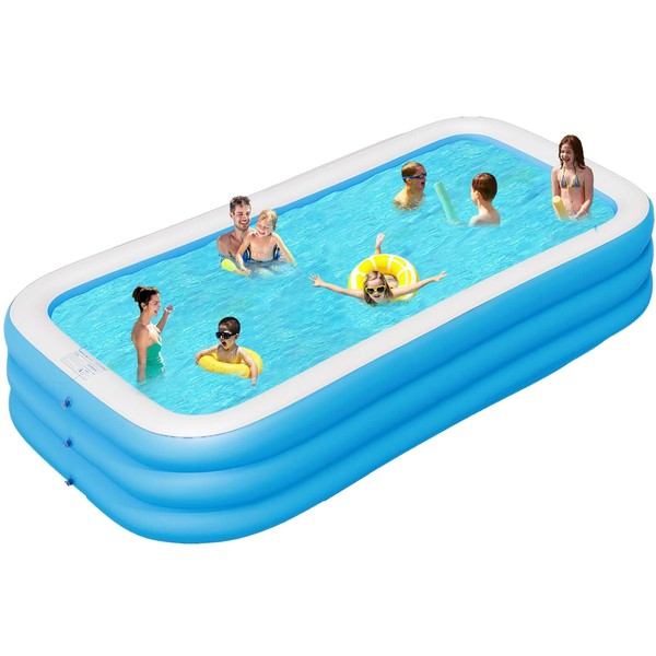 Big Inflatable Pool for Adults, Lylting 145"x74"x22" Extra Large Thickened