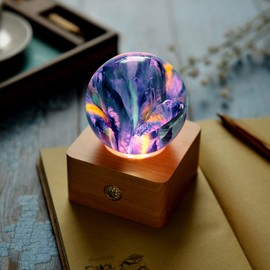 Dr. Pets Miss LI Garden Für Immer Iris Kristallkugel, Frau Freundin Frauen, Jubiläum, Muttertag, Geburtstag, Valentinstag Wohnkultur (3.Iris)