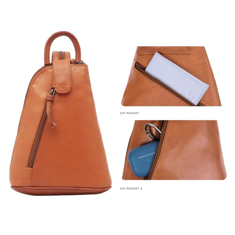 Lloyd Baker London Genuine Leather Backpack, Real Leather Backpack for