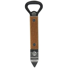 Winco Can Tapper/Bottle Opener with Wooden Handle Medium