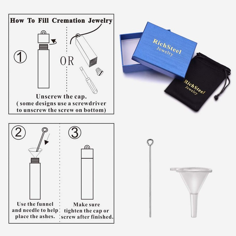 Urn Jewelry for Human Ashes Forever in My Heart Cremation