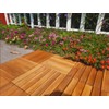 Patio Wise Acacia Hardwood Interlocking Patio Deck Tiles, 12" Easy