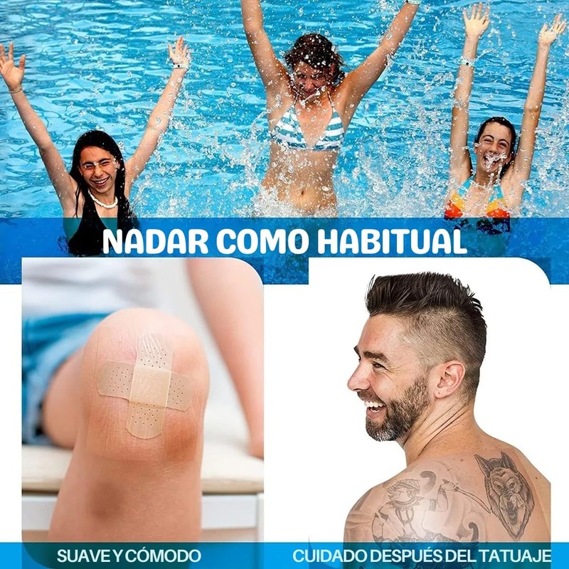 Cinta impermeable para tatuaje y heridas – Vendaje transparente de