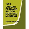 1968 Ford Shop Service Repair Manual (with Decal) - Cougar