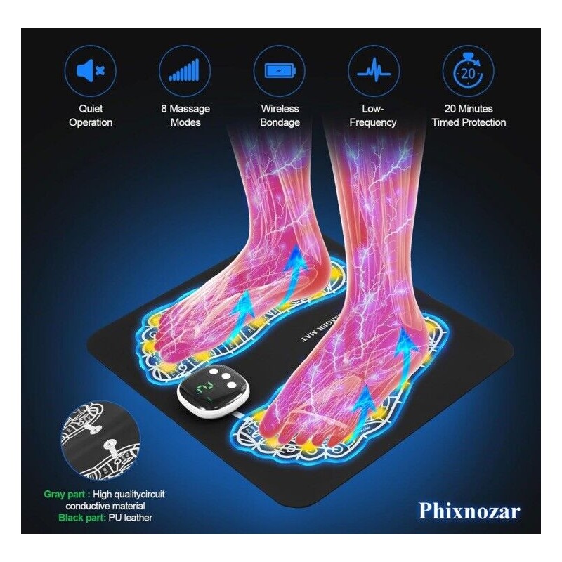 Phixnozar EMS Foot Massager Mat -Foot Massager Pad, Muscle Relaxation,