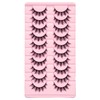 12mm Manga Natural Look False Eyelashes 10 Pairs Of Eye