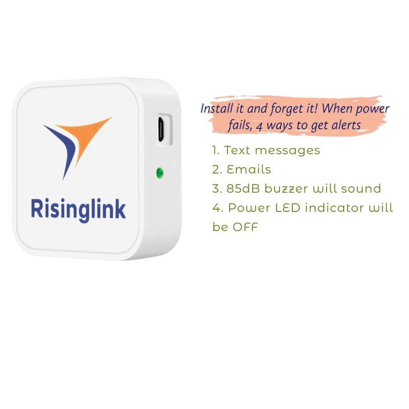 Risinglink Power Failure Alarm, Power Failure Detector, with Text Message,
