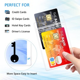 6 Pack - Prenium Quality ID Badge Holders, Extra Thick & Durable, 2.5x3.5 inch Fits RFID/Proximity/Badge Swipe Cards and Credit Card