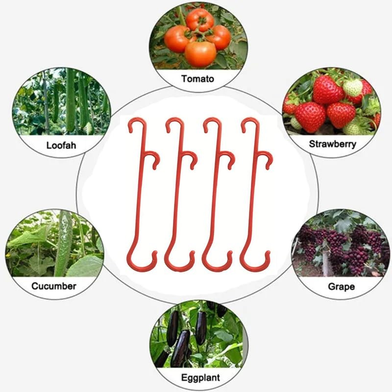 Tomato Support,tomato hook,100Pcs Tomato Support Hooks Tomato Holder Hook Vegetable