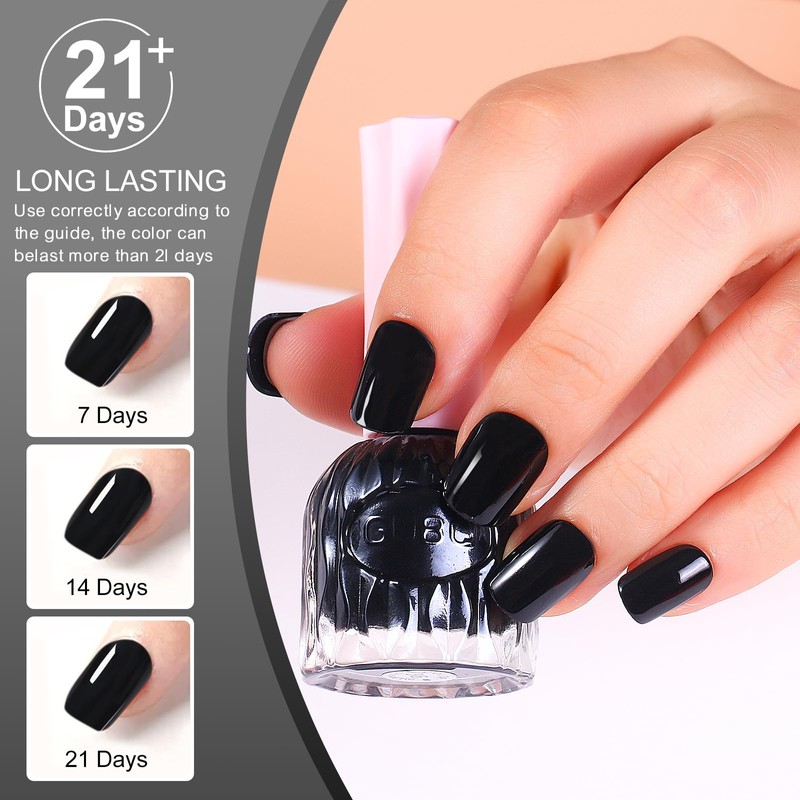 Major Dijit Quick-Dry Nail Polish Black - UV/HEMA Free 10ml