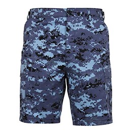 Rothco P/C BDU Shorts, Sky Blue Digital Camo, Large