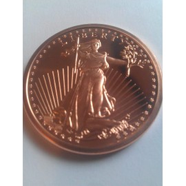 1 Ounce 2012 .999 Pure Copper Bullion Round St Gaudens Design by REEDERSONG