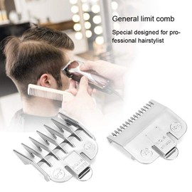 Attachment Combs, Universal Clipper Comb Attachment for Choice, Professional Electroplating Cutting Guide 1.5 mm + 4.5 mm (Electroplating Silver)